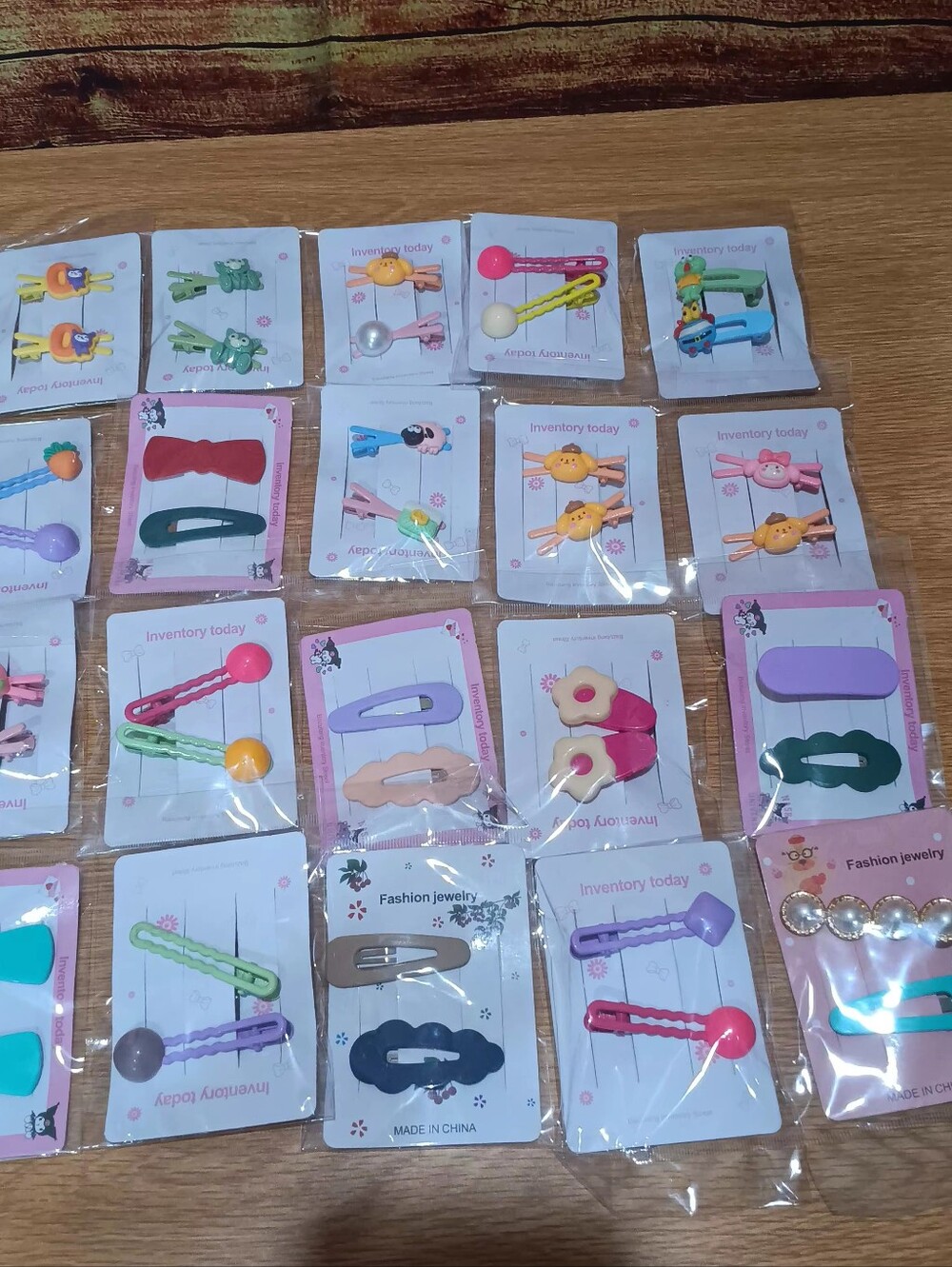 Kids Colorful Hair Clip Set - Purple, Pink, Green, Yellow
